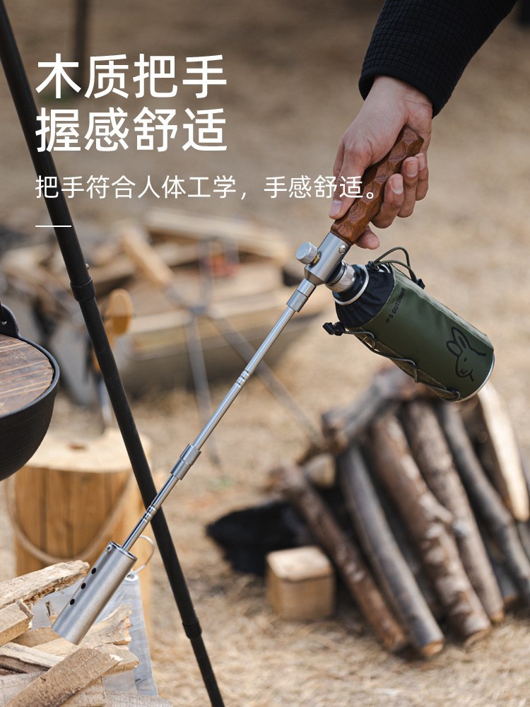 户外便携式可拆卸喷枪家用不锈钢烧猪毛烤火器露营烧烤点炭喷火枪图3