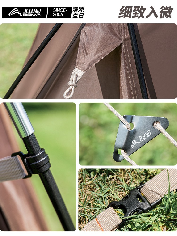 蒙古包穹顶天幕帐篷户外涂银防晒露营大空间防风防雨遮阳棚图5