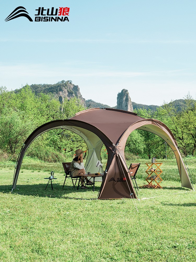 蒙古包穹顶天幕帐篷户外涂银防晒露营大空间防风防雨遮阳棚图3