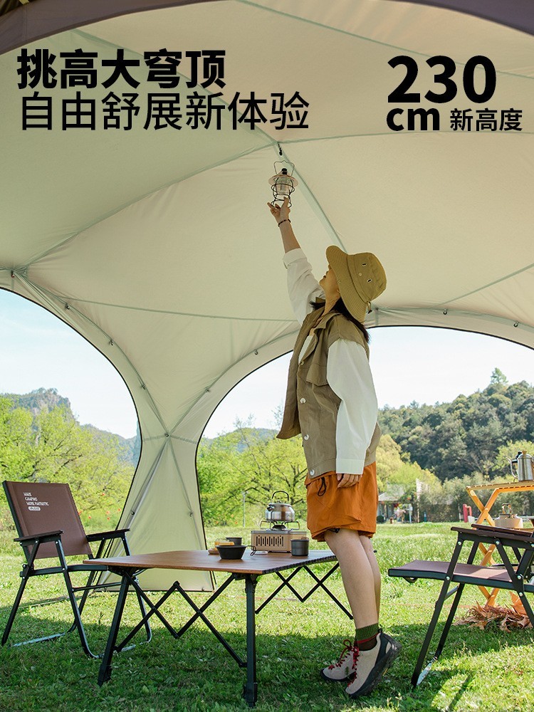 蒙古包穹顶天幕帐篷户外涂银防晒露营大空间防风防雨遮阳棚图4