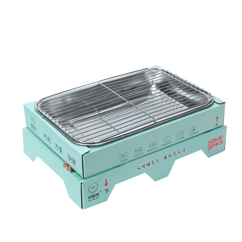 次性烧烤炉家用无烟碳烤炉露营木炭烧烤架户外烤肉炉便携式室内图5