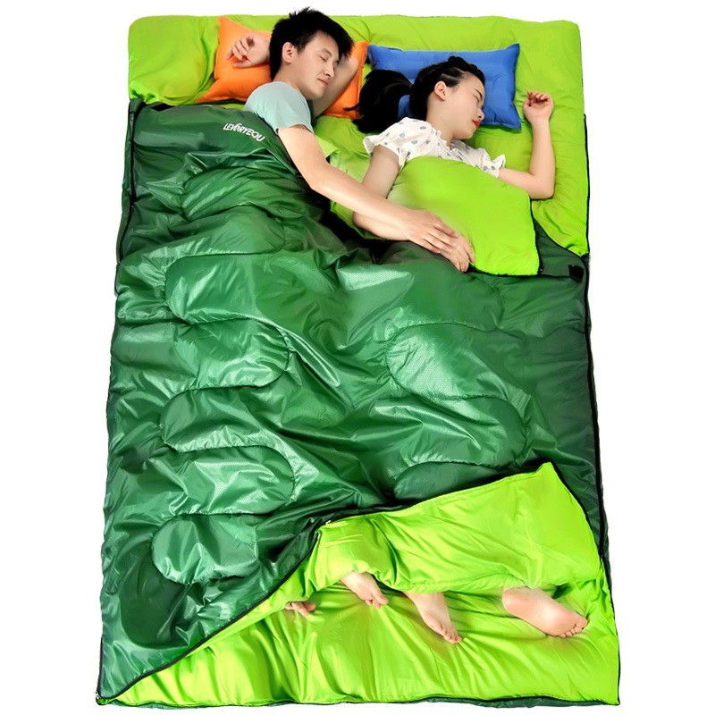 防寒成人双睡袋大人冬季户外情侣酒店隔脏旅行露营纯棉加厚图3