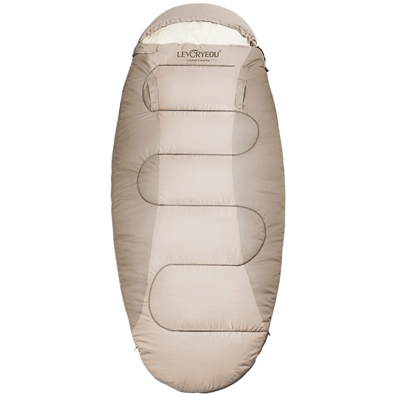 加大单人棉睡袋伸手睡袋可水洗户外露营保暖仿羽棉秋冬睡袋-睡饼图5