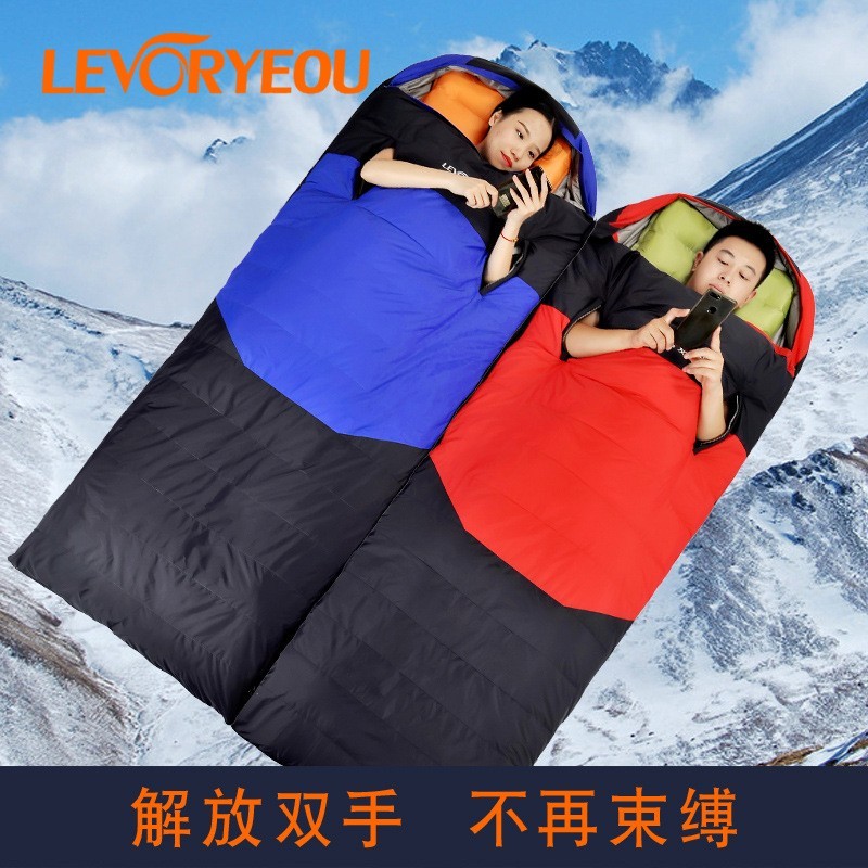 羽绒睡袋大人零下30度防寒户外鹅绒冬季露营寒区加厚20冬天超轻10图4