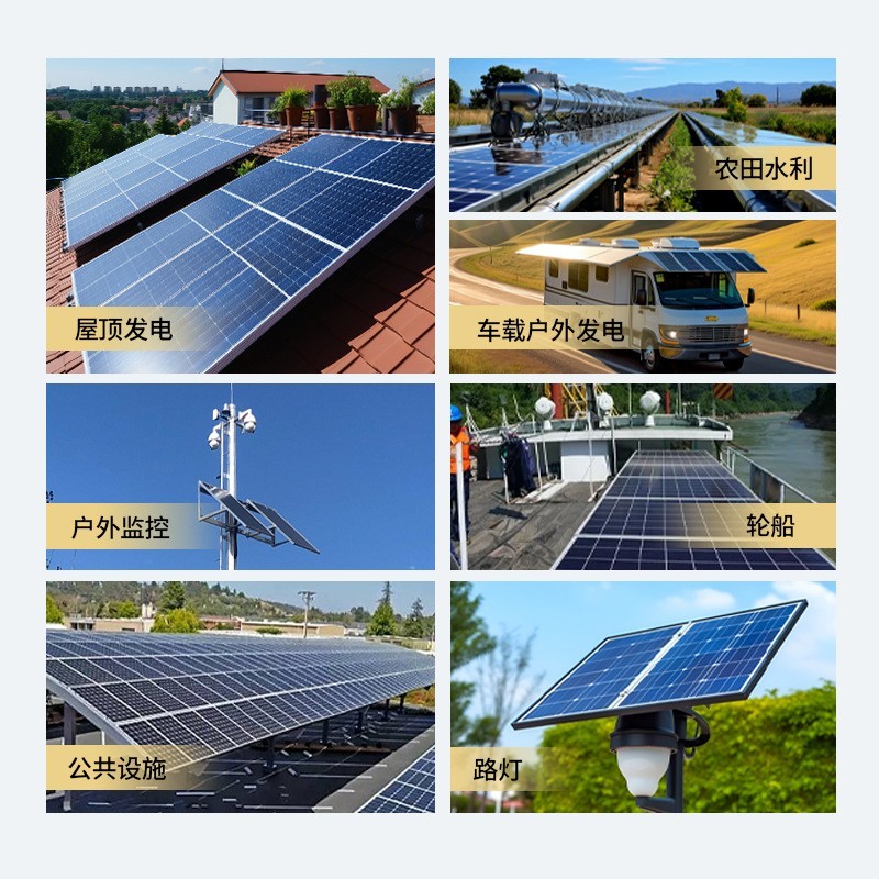 太阳能板20W-500W铝框单多晶硅光伏发电板家用12V36V太阳能电池板图4