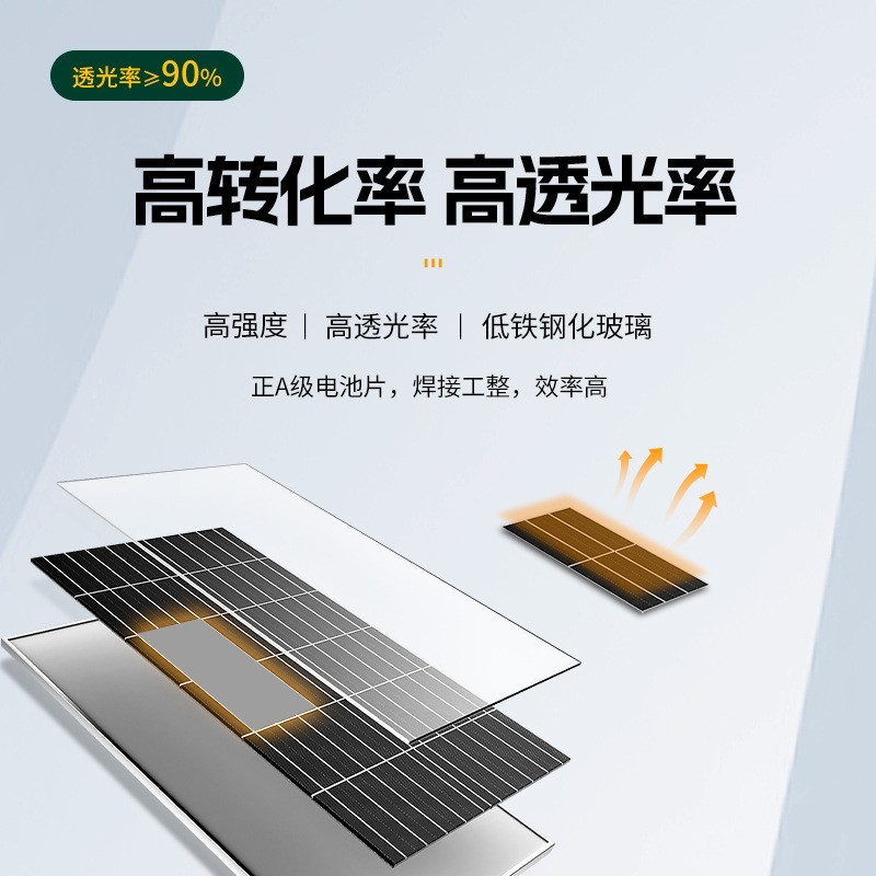550W太阳能发电板单晶硅光伏组件充电板电池高效光伏板并离网系统图3