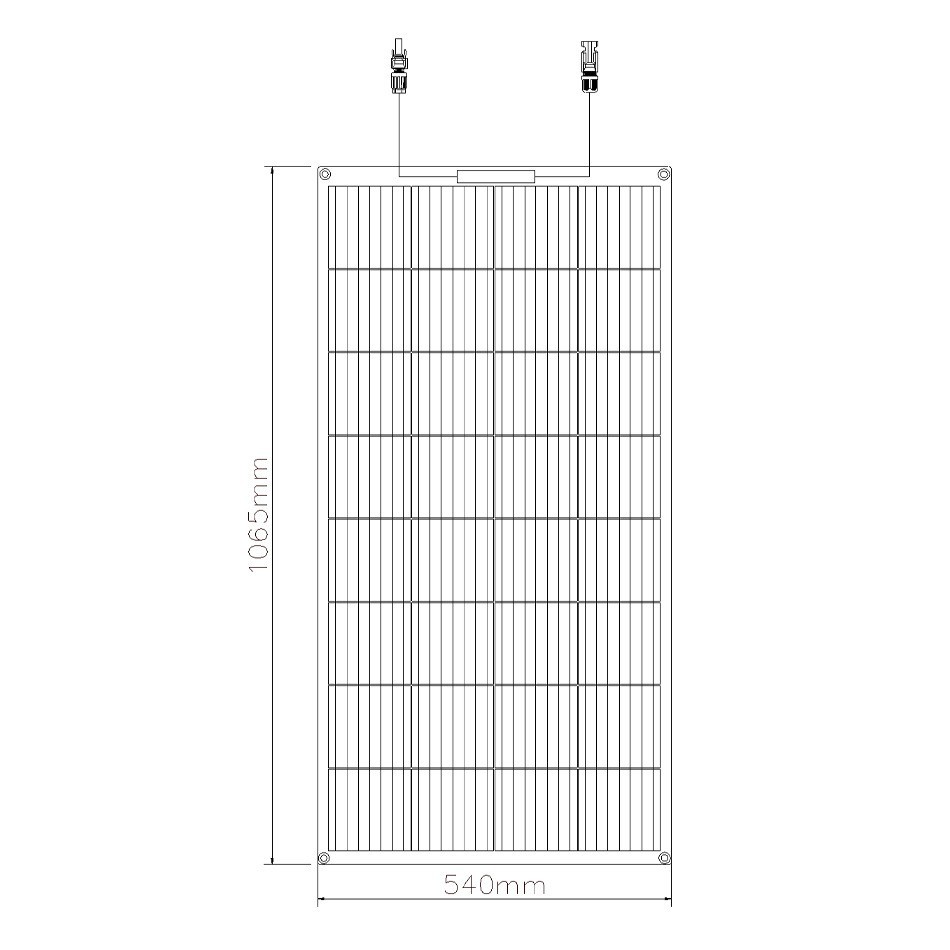 工厂定制多栅高效单晶半柔性太阳能板100W200W阳台发电系统欧美图2