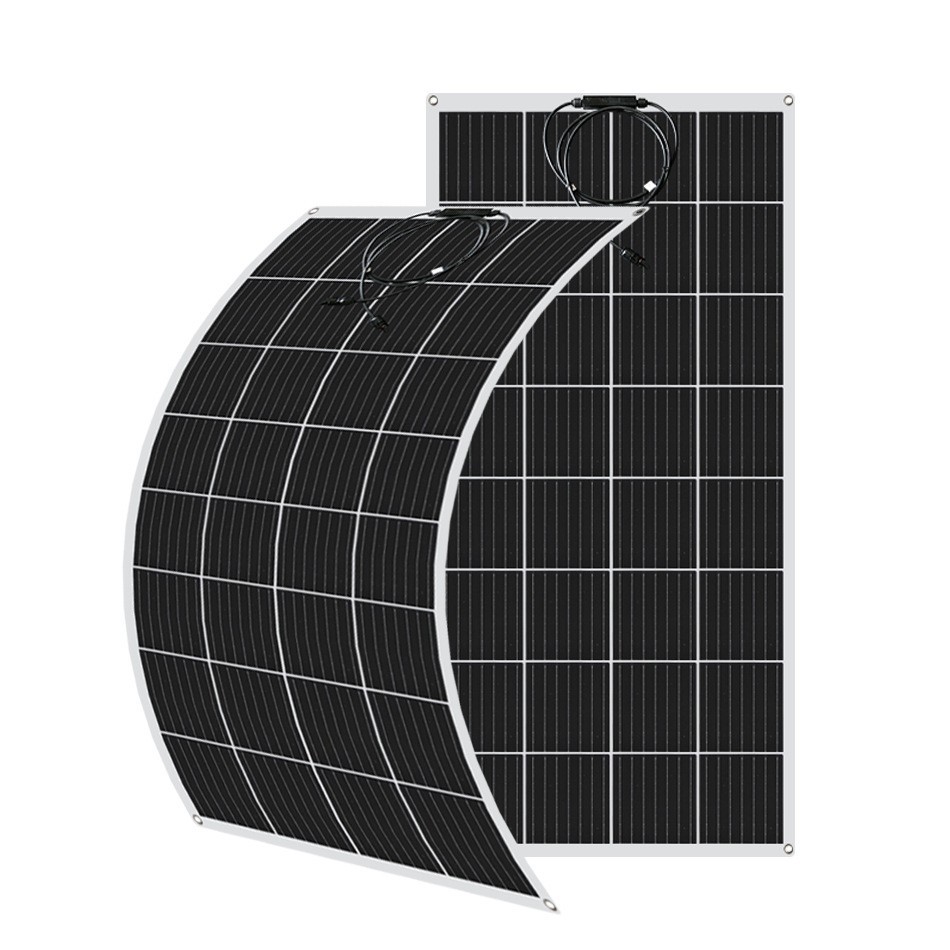 工厂定制多栅高效单晶半柔性太阳能板100W200W阳台发电系统欧美图5