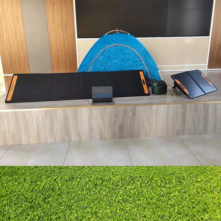 太阳能柔性折叠板单晶100W便携式光伏板户外电源折叠包图3