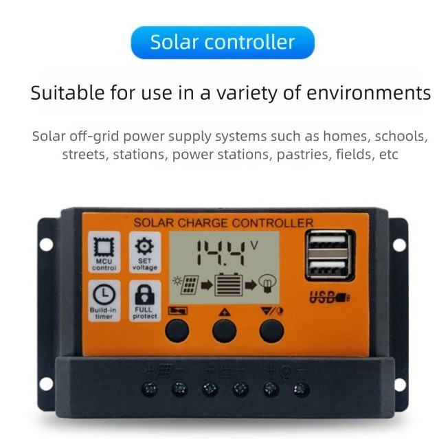 跨境爆款12V24V照明系统充电器控制器 PWM 10/20/30A太阳能控制器图4