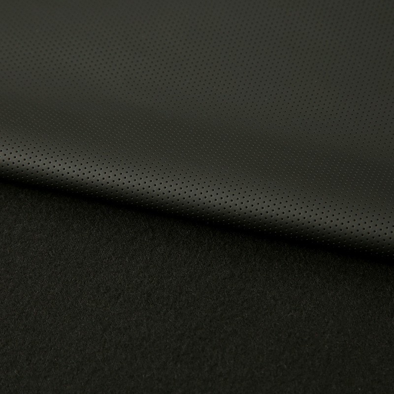 厂家PU人造革打孔摩配头盔革沙发坐垫方向盘套透气皮革面料图3