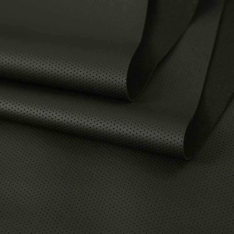 厂家PU人造革打孔摩配头盔革沙发坐垫方向盘套透气皮革面料图4