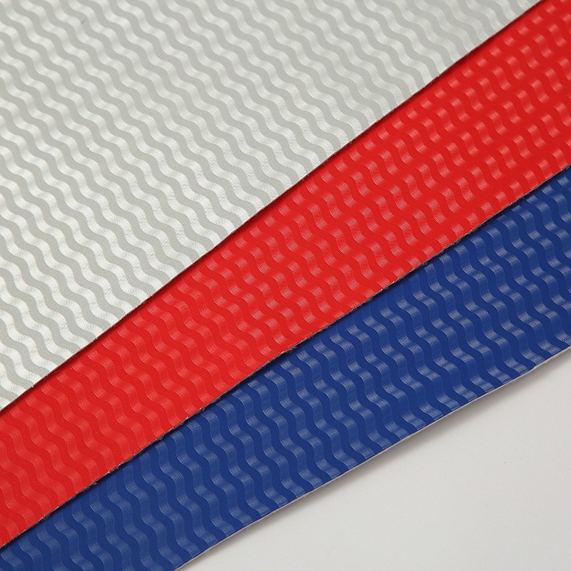 PU人造革仿棉绒波纹波浪纹体育用品鸡腿靶具革箱包家具软包革图4