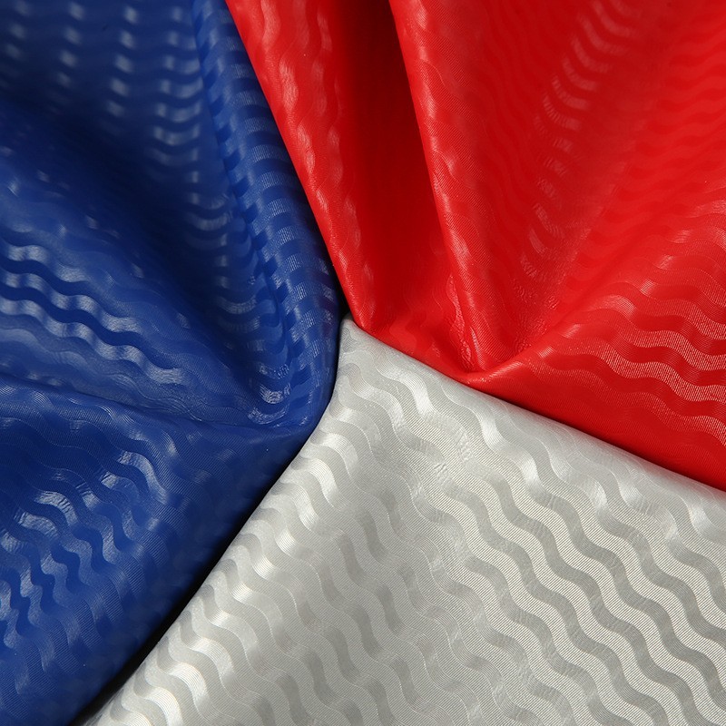 PU人造革仿棉绒波纹波浪纹体育用品鸡腿靶具革箱包家具软包革图3