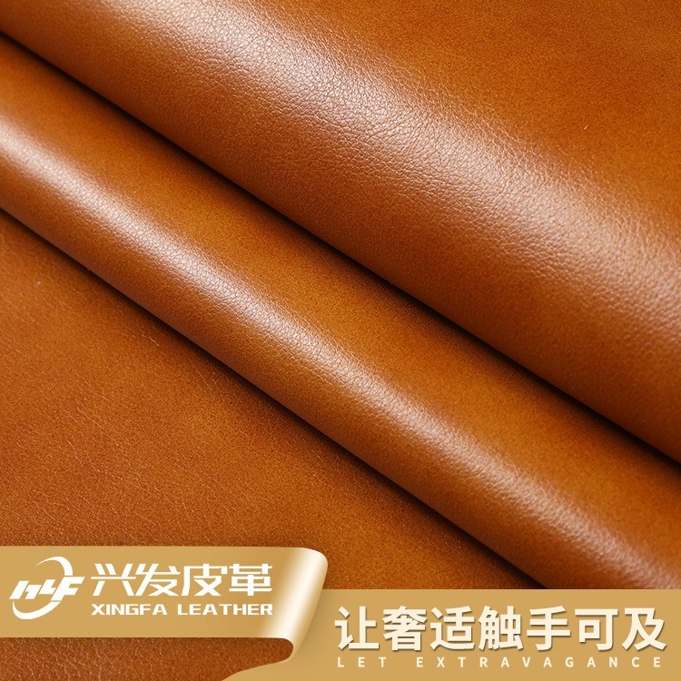 超纤皮皮革面料沙发鞋材人造革荔枝纹服装纺织皮革图2