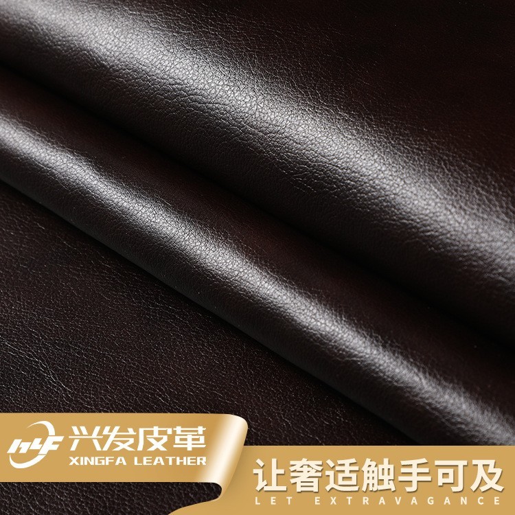 超纤皮皮革面料沙发鞋材人造革荔枝纹服装纺织皮革图4