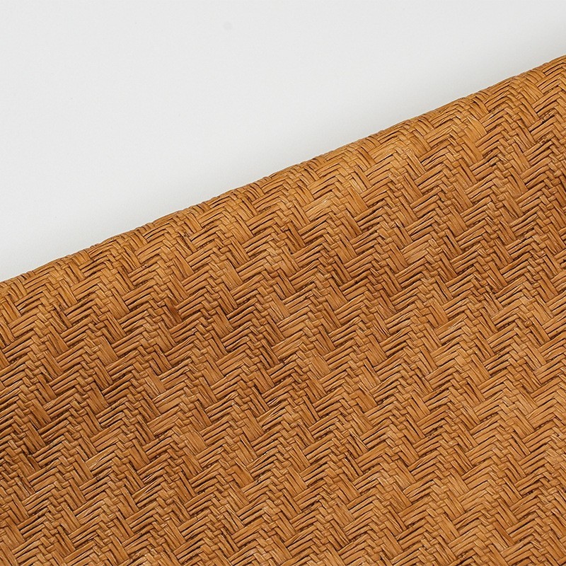 编织纹软包硬包沙发家具箱包皮革面料环保墙面 pvc装饰人造革图4