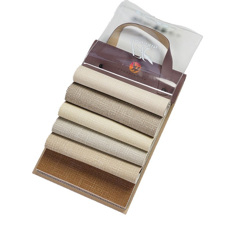 编织纹软包硬包沙发家具箱包皮革面料环保墙面 pvc装饰人造革图5