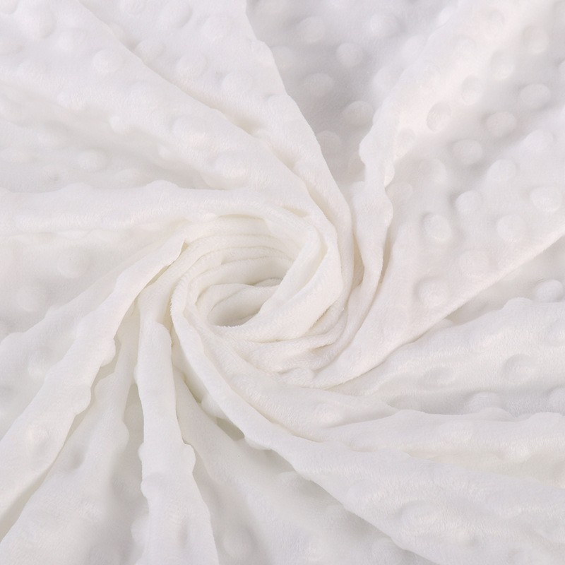 面料新款童装绒布婴儿安抚毛毯玩具面料水晶绒压泡豆豆绒图4