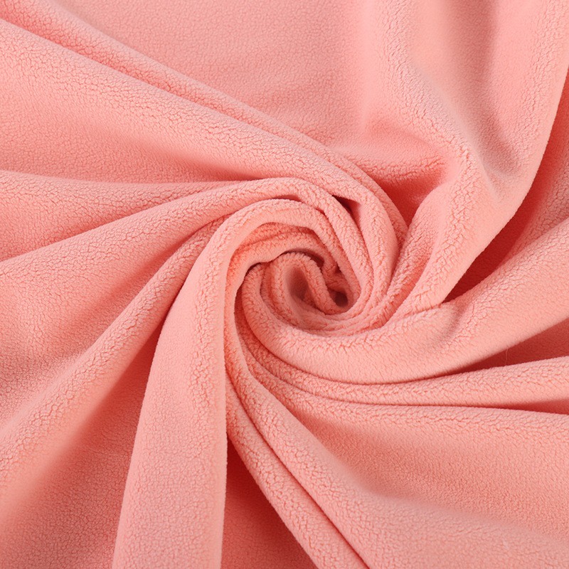 超柔单双面奥粒绒摇粒绒孩子外套面料保暖绒颗粒绒双面毛绒半边绒图4