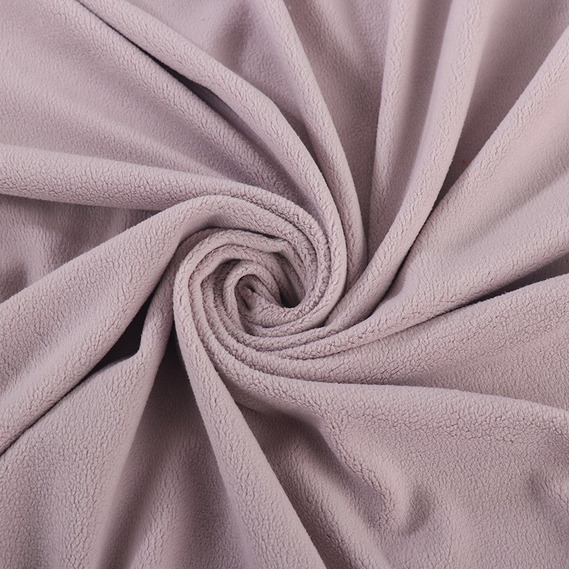 超柔单双面奥粒绒摇粒绒孩子外套面料保暖绒颗粒绒双面毛绒半边绒图5