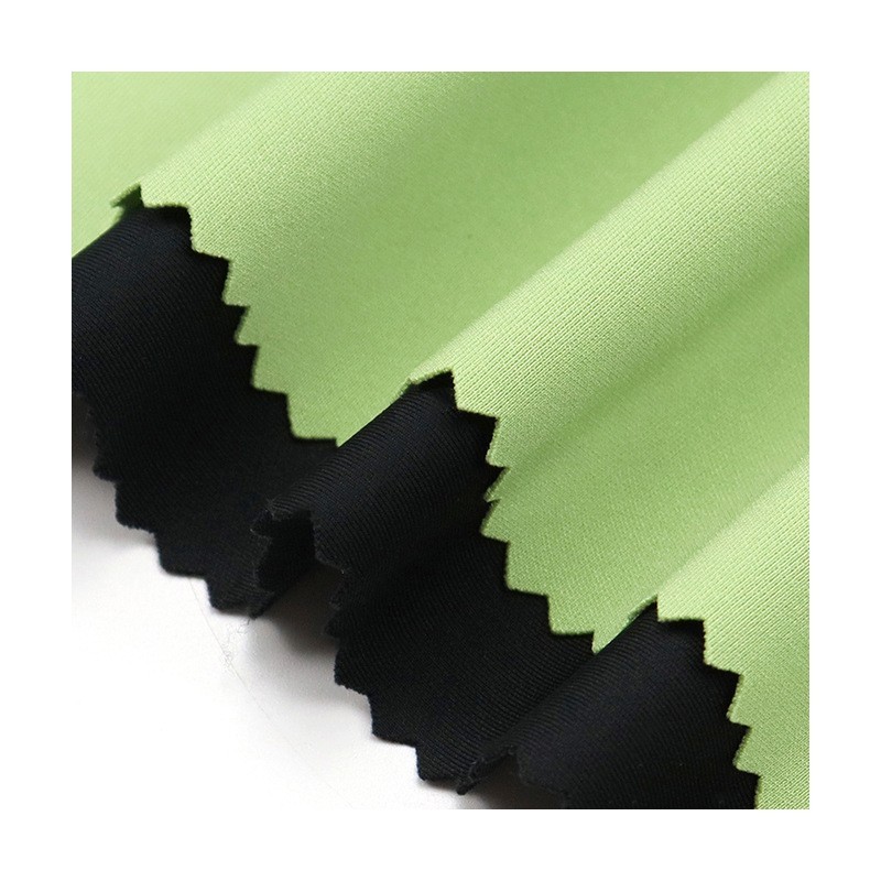 健身服双面锦氨纶高弹力布运动内衣针织布料裸感瑜伽服面料图2