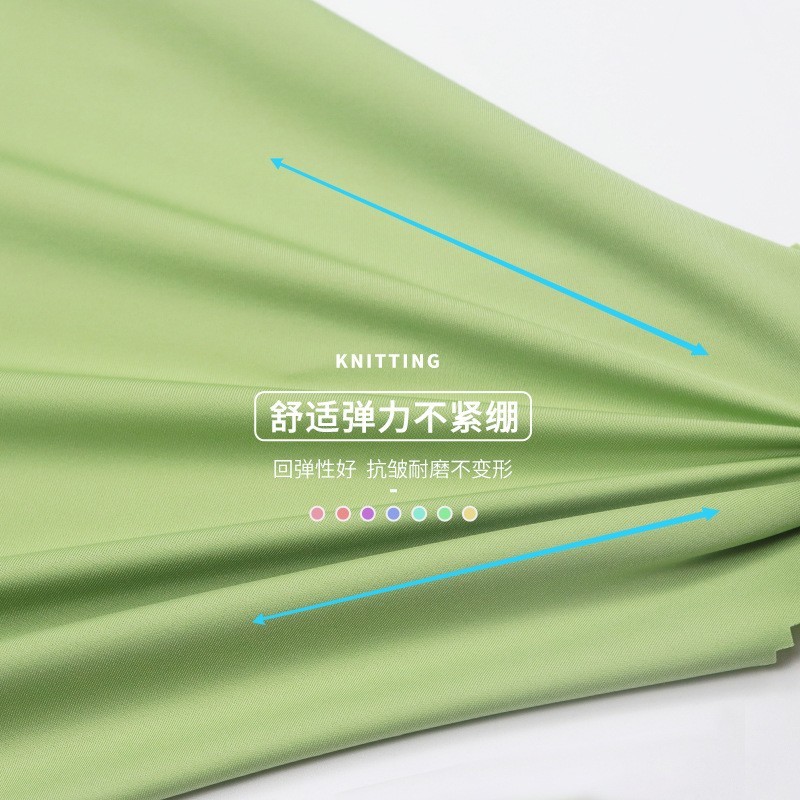 健身服双面锦氨纶高弹力布运动内衣针织布料裸感瑜伽服面料图3