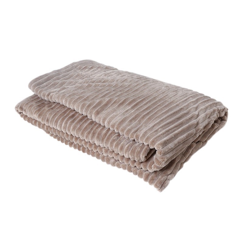 素色羊羔法兰复合绒地毯客厅搭配饰品午休羊羔绒沙发毯图5