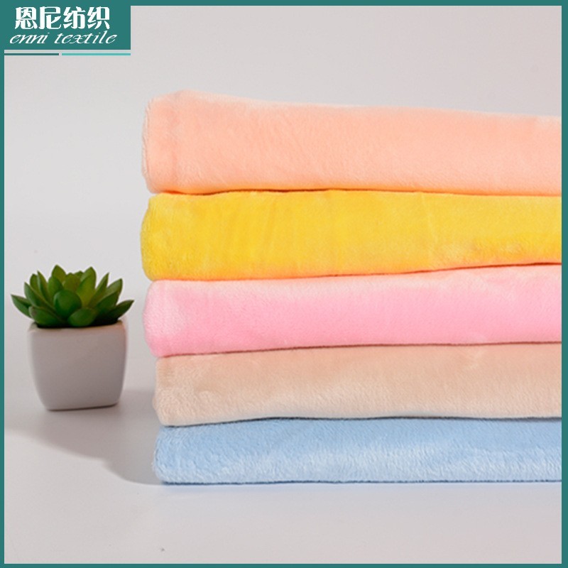 亚马逊跨境涤纶经编水晶超柔面料单面绒家纺时装毛绒玩具水晶面料图2