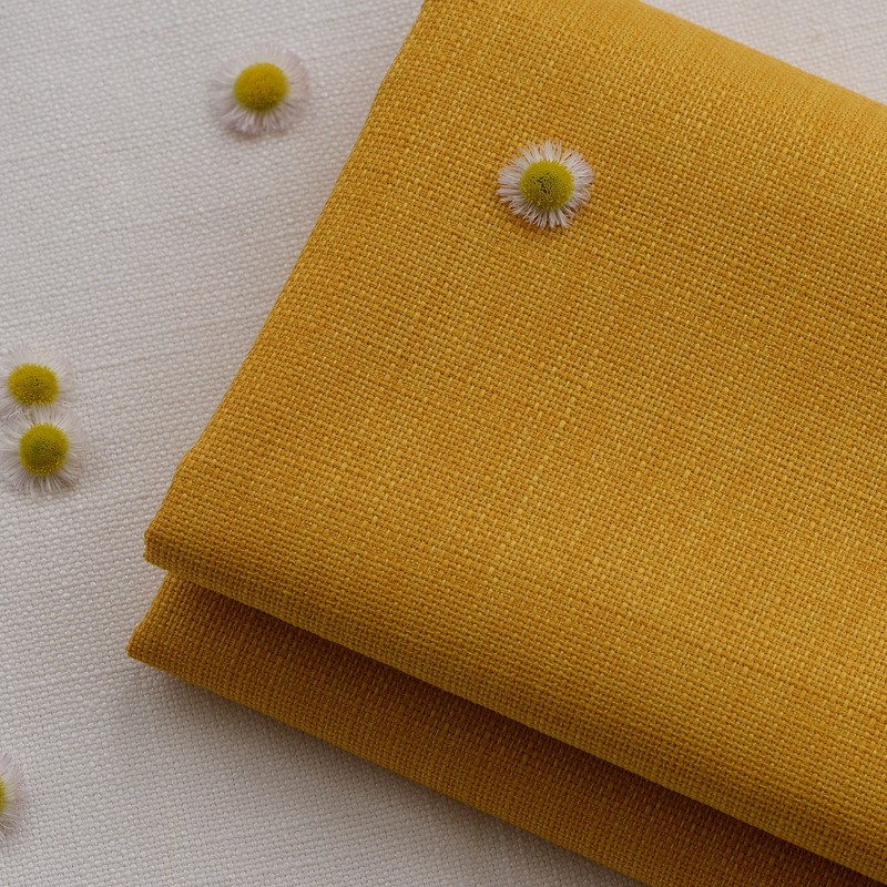 加厚棉麻沙发布料工程软包硬包竹节仿麻布沙发套亚麻面料图3