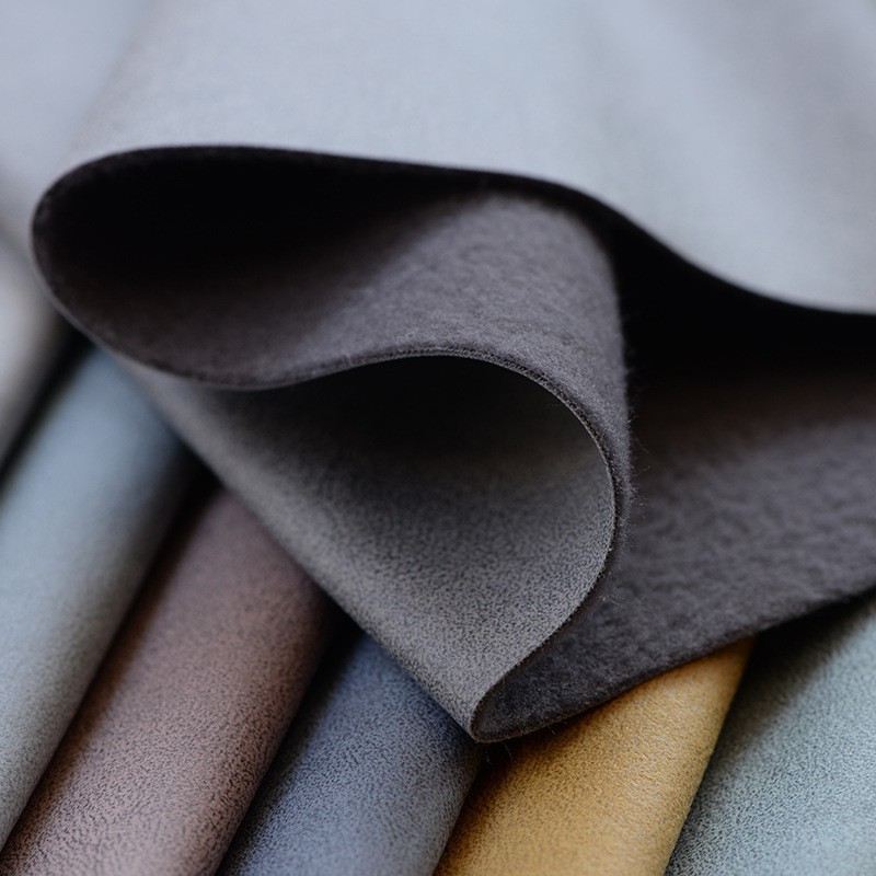 科技布面料防水沙发布料床头椅子沙发套仿皮烫金布沙发面料图2