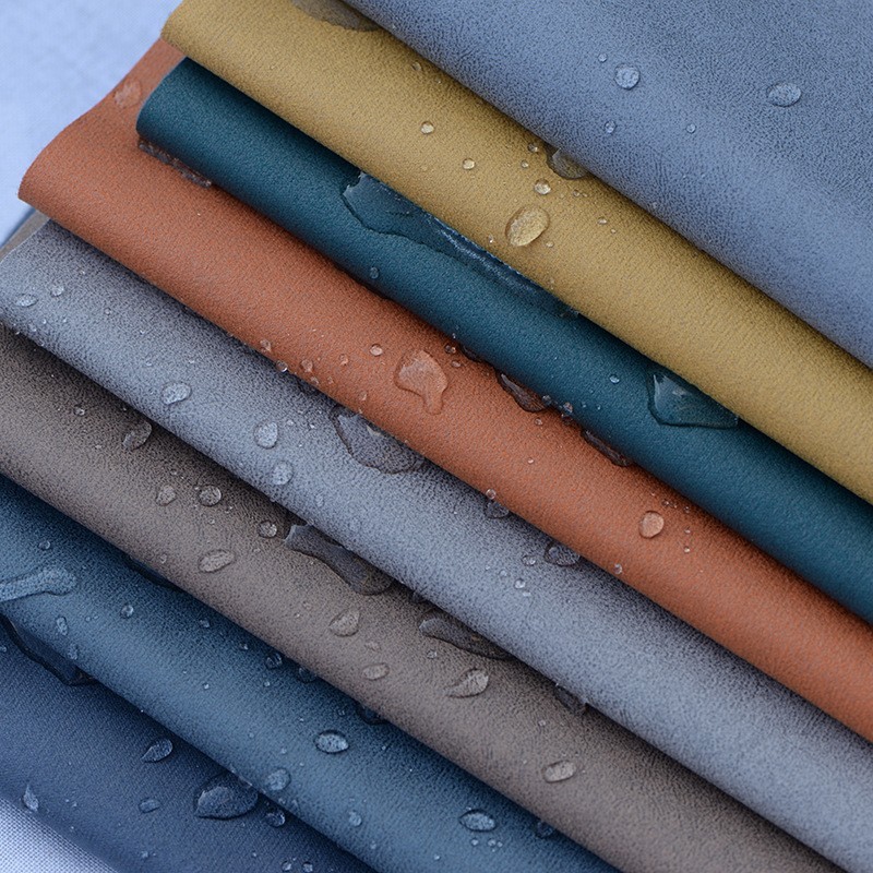 科技布面料防水沙发布料床头椅子沙发套仿皮烫金布沙发面料图3