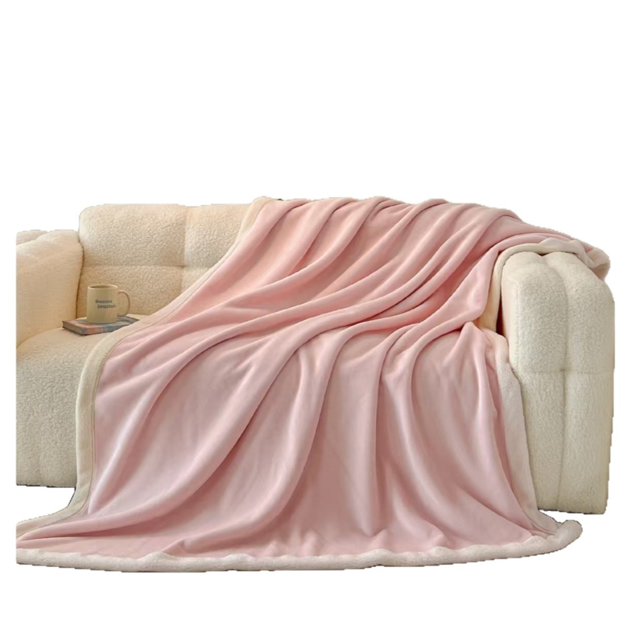 单人双人宿舍法兰绒毛毯AB版羊羔绒法莱绒毯办公室午睡毯柔软图5