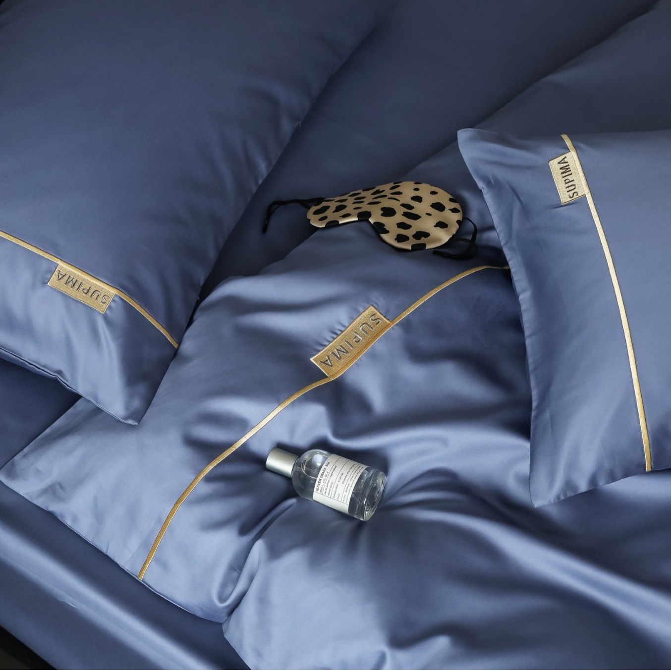 140支美国匹马棉绣花四件套简约时尚舒适床单款图3