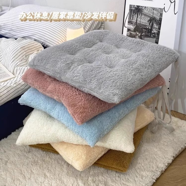 毛绒坐垫办公室久坐大学生教室宿舍屁垫加厚座垫餐椅子屁股垫子图2