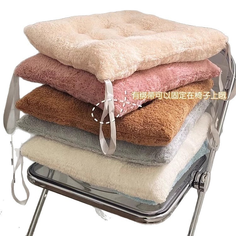 毛绒坐垫办公室久坐大学生教室宿舍屁垫加厚座垫餐椅子屁股垫子图5