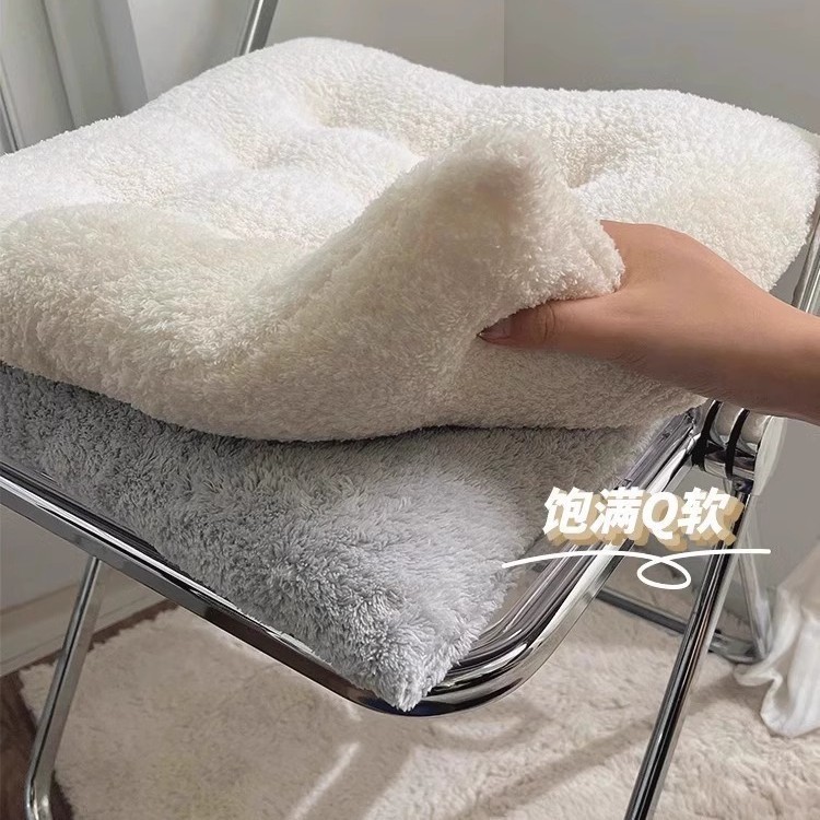毛绒坐垫办公室久坐大学生教室宿舍屁垫加厚座垫餐椅子屁股垫子图4