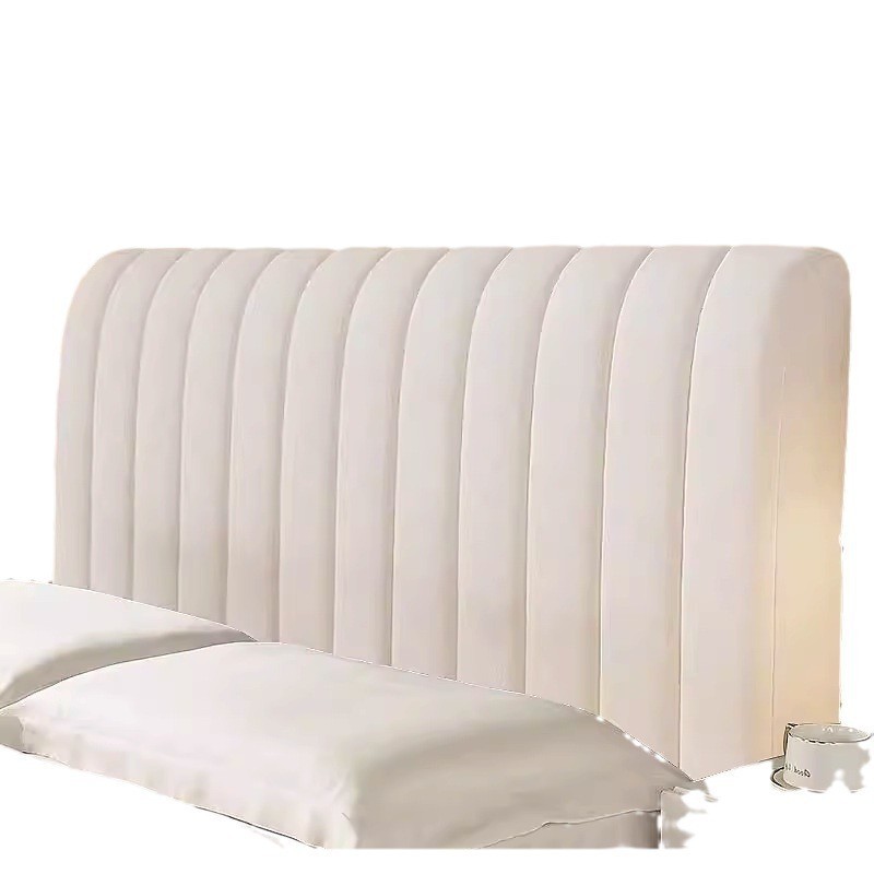 竖条夹棉加厚高级感床头套罩木床靠背软包全包通用床头罩图5