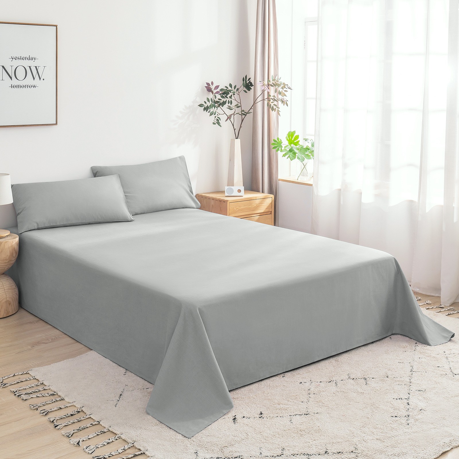 老粗布床单凉席三件套冰丝席软席学生宿舍单双人团购礼品舒适图2