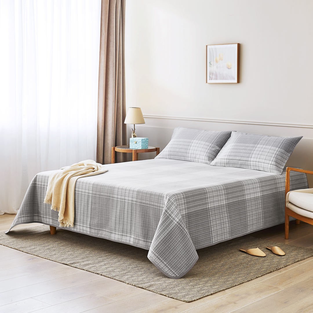 老粗布床单凉席三件套冰丝席软席学生宿舍单双人团购礼品舒适图3