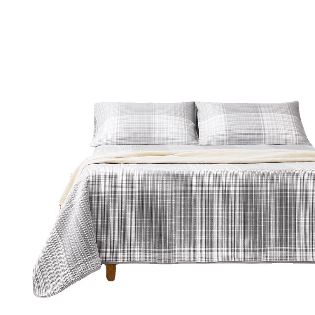 老粗布床单凉席三件套冰丝席软席学生宿舍单双人团购礼品舒适图5