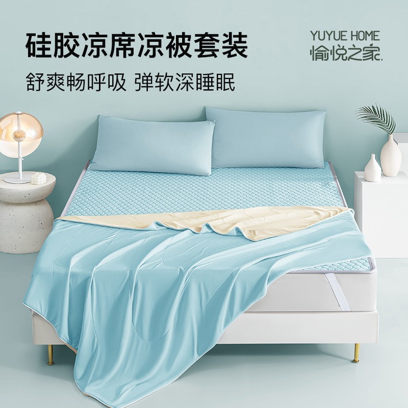 硅胶凉席夏季空调冰丝软垫床笠款可机洗2024新款冰感凉席图4