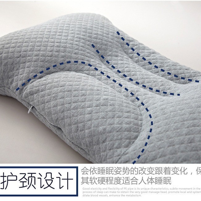 软管枕护颈透气枕可调节单人PE颈椎枕团购批发PE软管填充图4