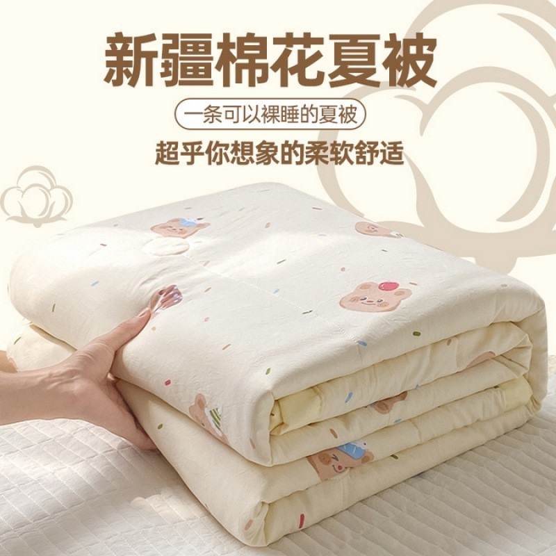 2025新款柔软裸睡级水洗棉夏被新疆棉花被夏凉被空调被被子图2