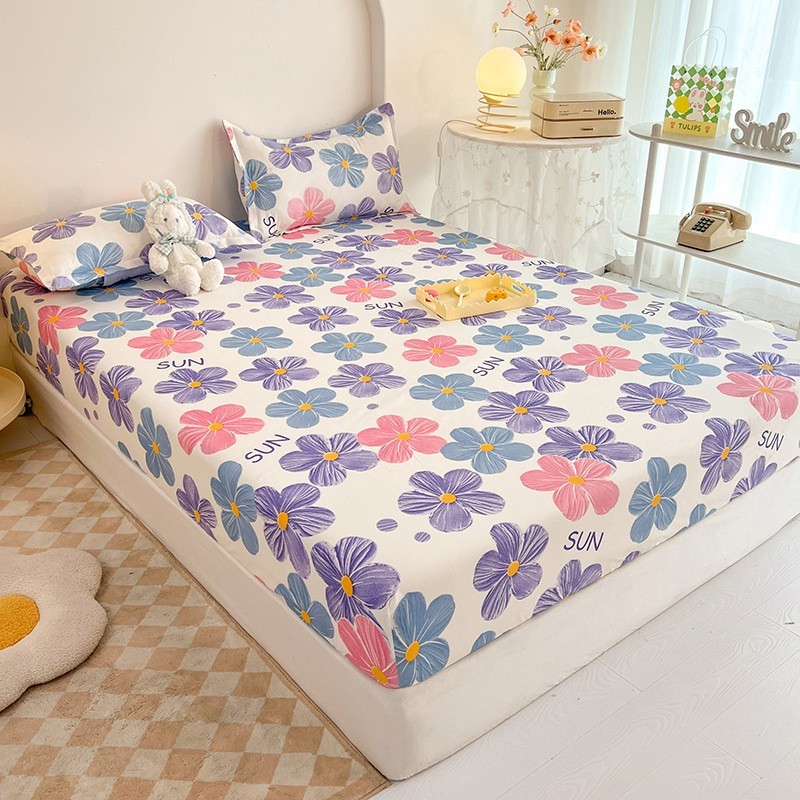 厂家 纯色磨毛床套纯色床笠酒店床垫席梦思保护罩单件图4