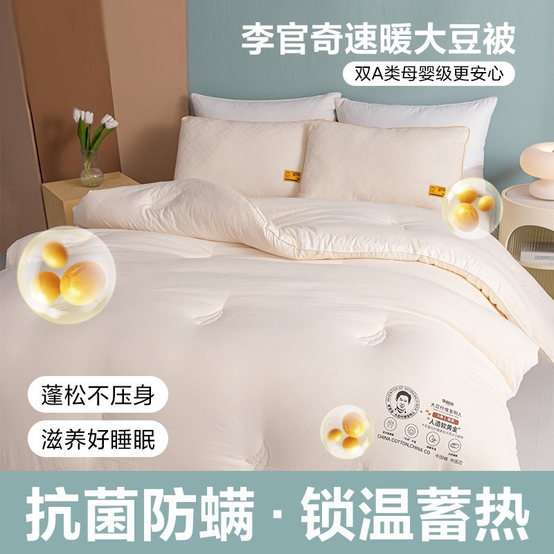 大豆纤维被芯大豆子母被夏凉被加厚保暖冬季被春秋被子图4