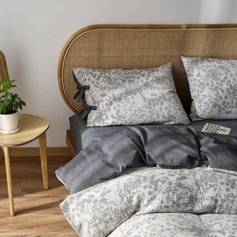 A类母婴双层纱布四件套100全棉被套纯棉裸睡床单床笠日式床上用品图4