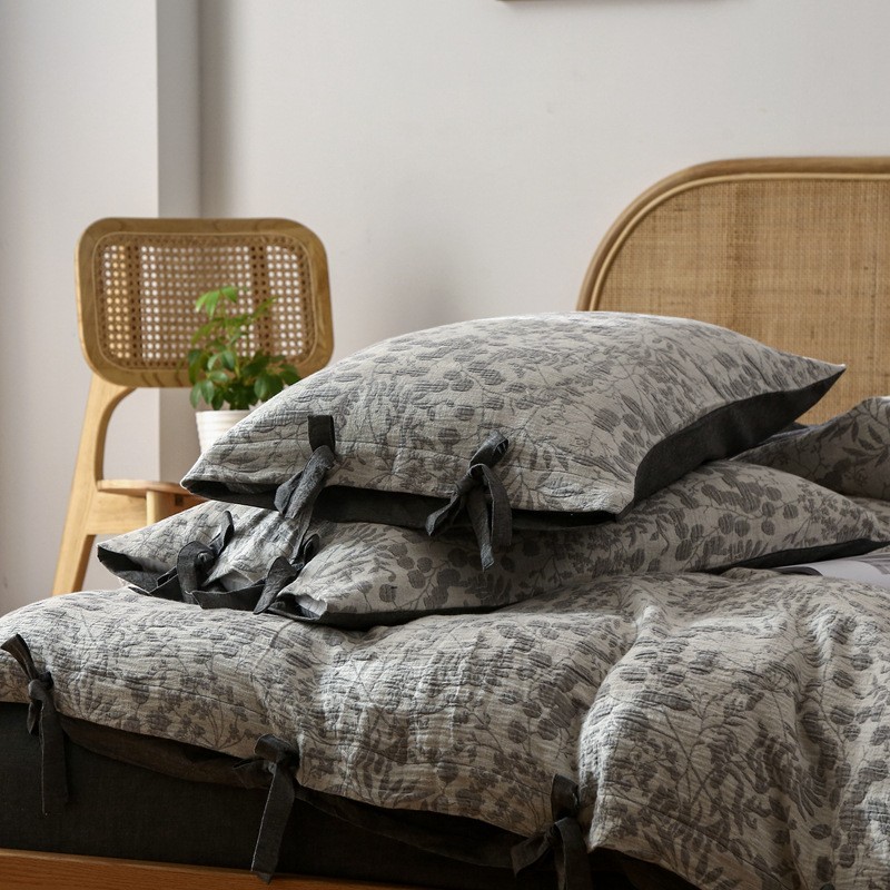 A类母婴双层纱布四件套100全棉被套纯棉裸睡床单床笠日式床上用品图3