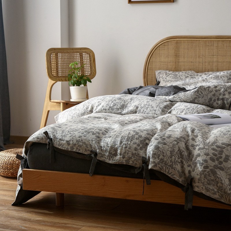 A类母婴双层纱布四件套100全棉被套纯棉裸睡床单床笠日式床上用品图2