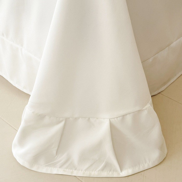 法式感四季款白色100水洗棉花边四件套被套磨毛床单奶油风4ins风图3